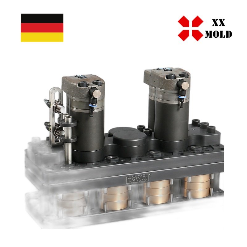 Fourfold thread unscrewing unit 2x hydraulic motor OMM 32 (3.2 kW) - XXmold precision mold component, SKU XEP404