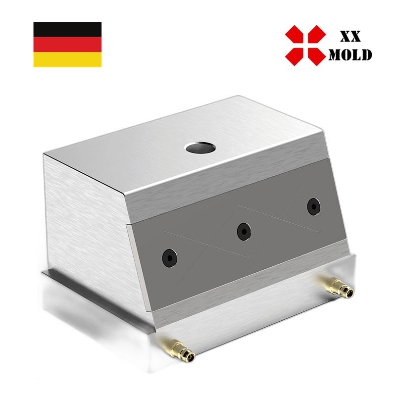 Large slider 20° Pressure surface / Angled hole - XXmold precision mold component, SKU XEP42125