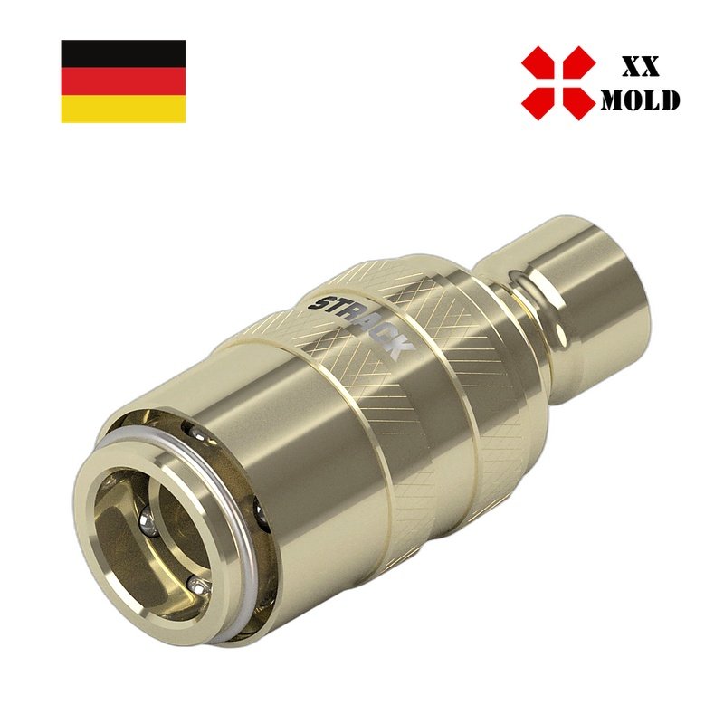 Adapting socket with plug - XXmold precision mold component, SKU XEP7711