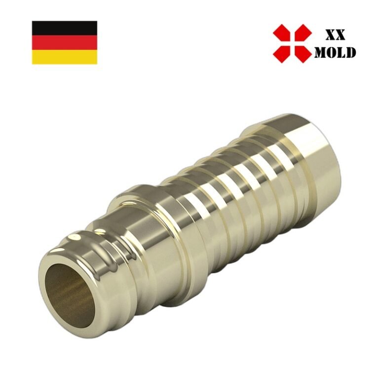 Connecting plug with standard hose nozzle - XXmold precision mold component, SKU XEP7715