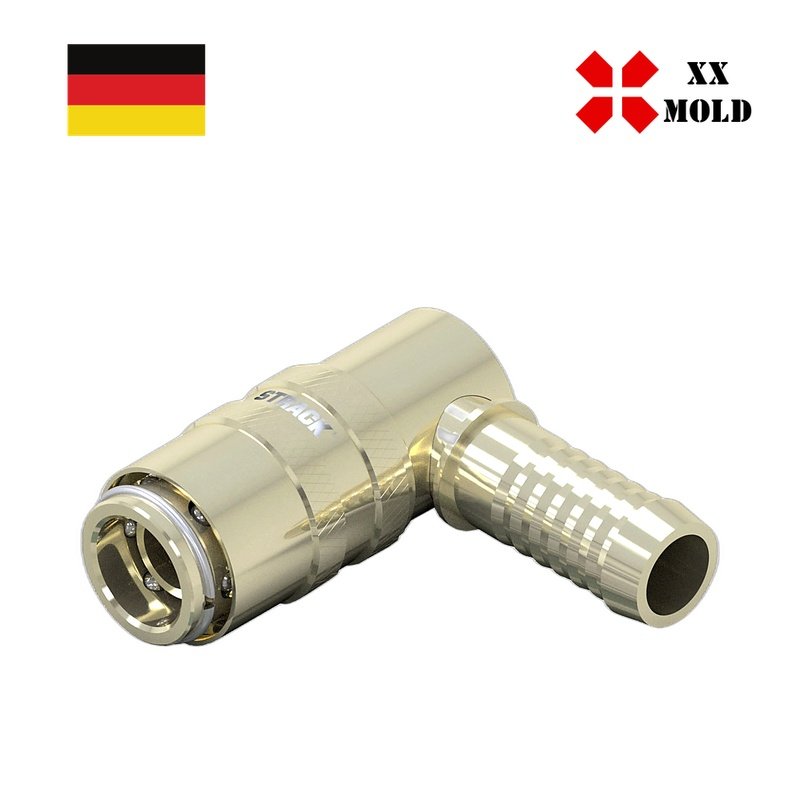 Quick release coupling 90° - XXmold precision mold component, SKU XEP7708