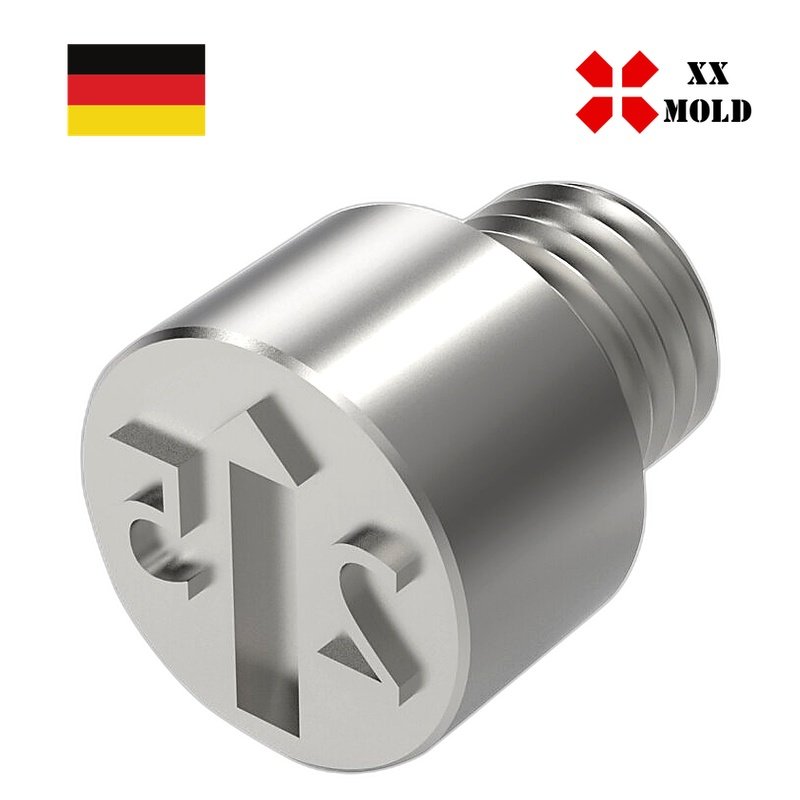 Arrow embossing stamp - XXmold precision mold component, SKU XES5174